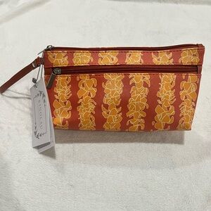 Manaola Lei Puakenikeni Long Zip Pouch. Rare.